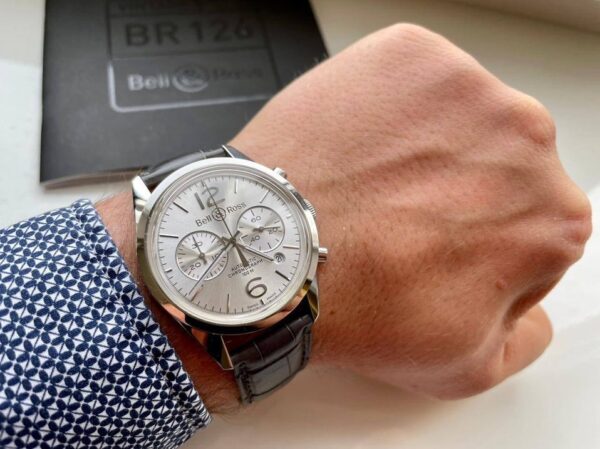 Bell & Ross Vintage BR 126 Officer Silver Chronograph