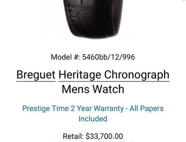 Breguet Heritage Chronograph White Gold