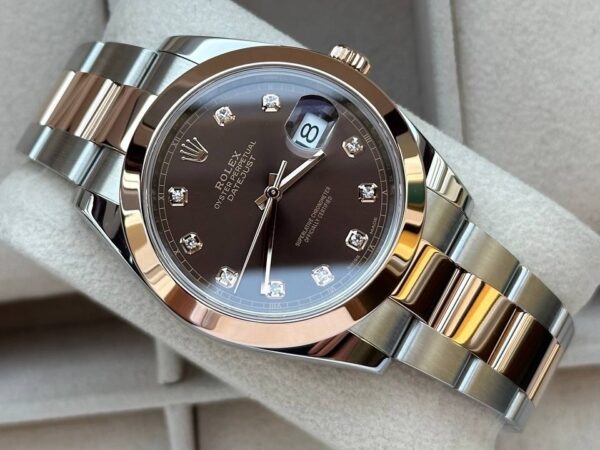 Rolex Datejust 41 Everose Gold/Steel Diamond Dial