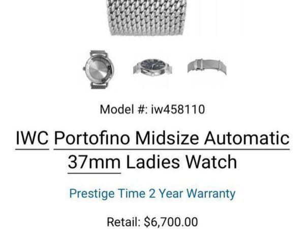 IWC Portofino Ladies Diamond Dial