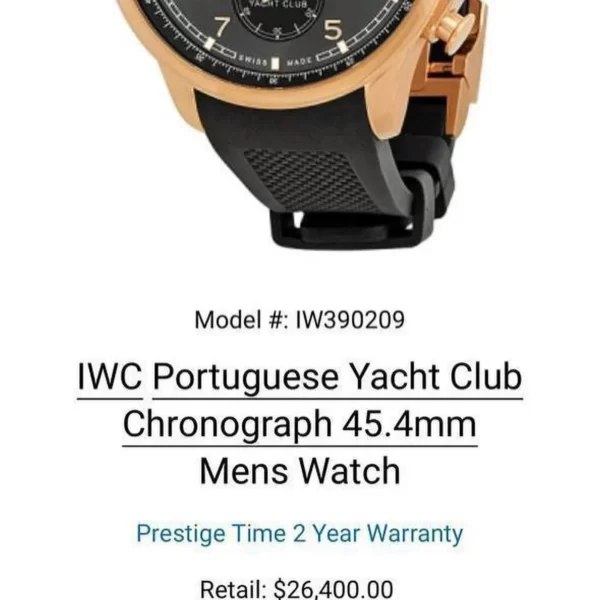 IWC Portuguese Yacht Club Chronograph Red Gold