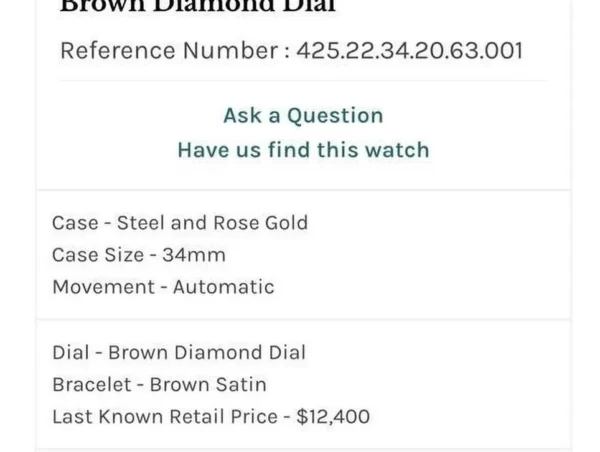 Omega De Ville Ladymatic Co-axial Rose Gold/Steel Diamond Dial